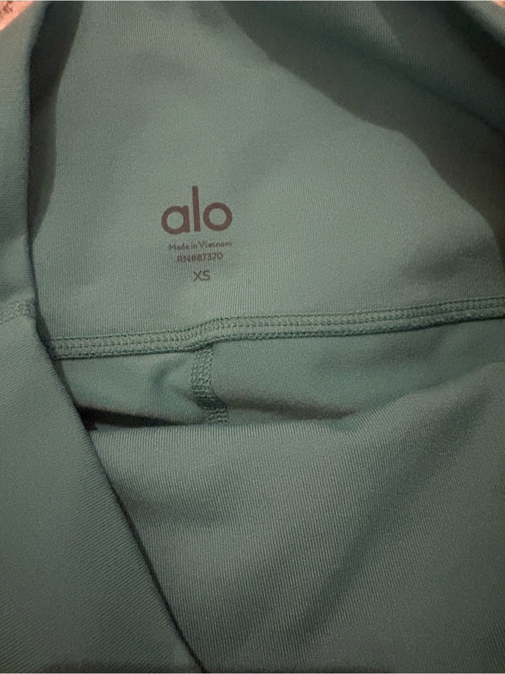 ALO Yoga Teal High-Rise Bike Shorts - Picture 3 of 4